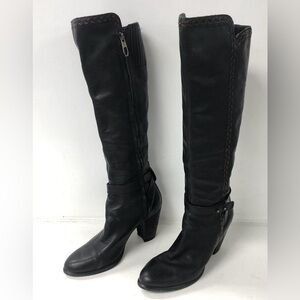 UGG Womens Boots 1005663 Black Leather Classic Black Knee-High Boots